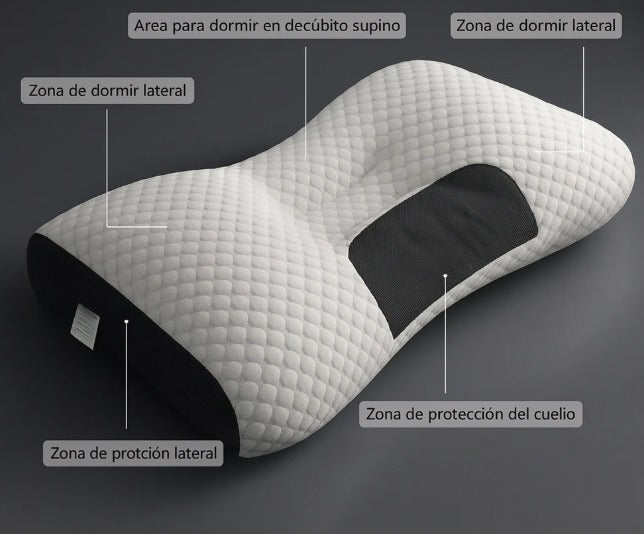 Almohada de punto ergonómica 3D